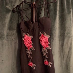 Black floral dress